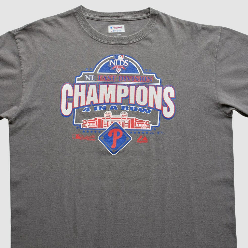 Philadelphia Phillies Majestic 2010 T-Shirt - Gray Vintage