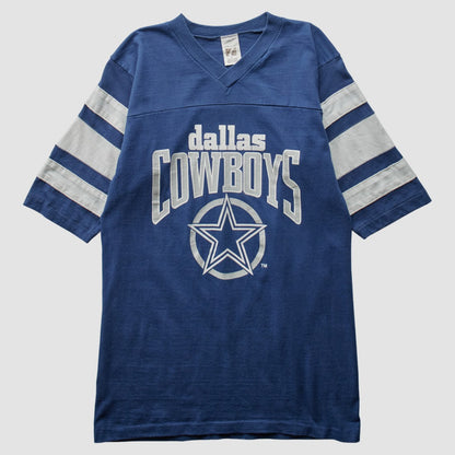 Dallas Cowboys Logo 7 80s T-Shirt - Blue Vintage for sale