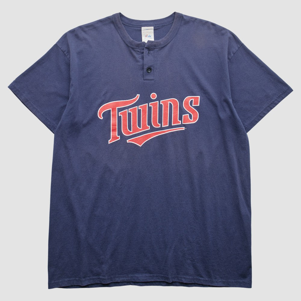 Minnesota Twins Majestic 2000s T-Shirt - Navy Vintage
