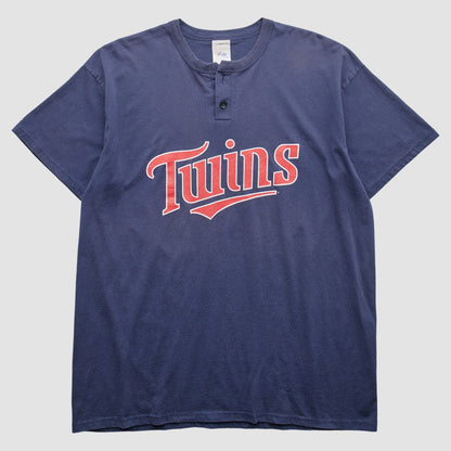 Minnesota Twins Majestic 2000s T-Shirt - Navy Vintage