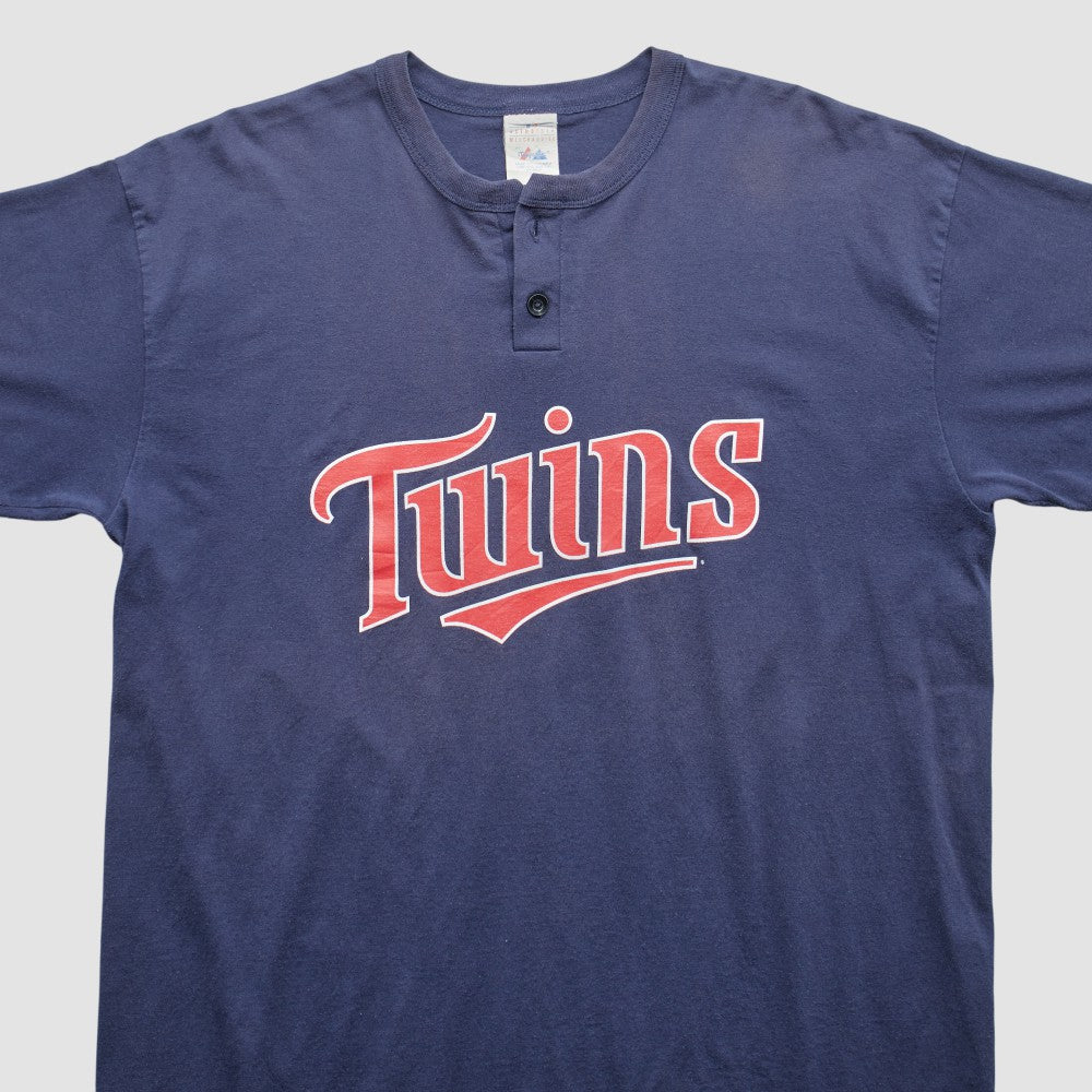 Minnesota Twins Majestic 2000s T-Shirt - Navy Vintage