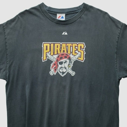 Pittsburgh Pirates Majestic 2010 T-Shirt - Black Vintage