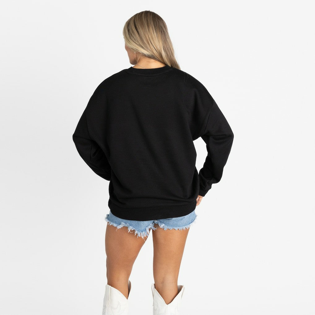 Chicago Bears Gameday Couture Women's Oversized Level Up Black Label Premium Fleece Sweatshirt - Black outlet
