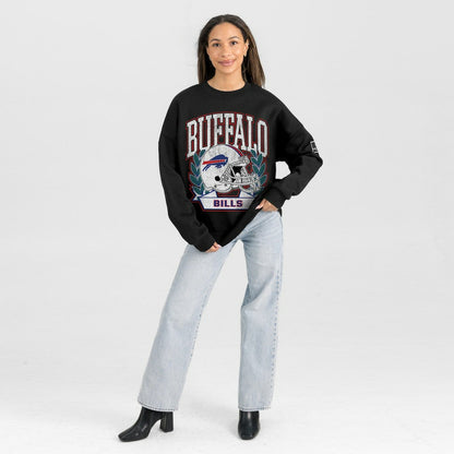 Buffalo Bills Gameday Couture Women's Oversized Victory Lane Black Label Premium Fleece Sweatshirt - Black outlet