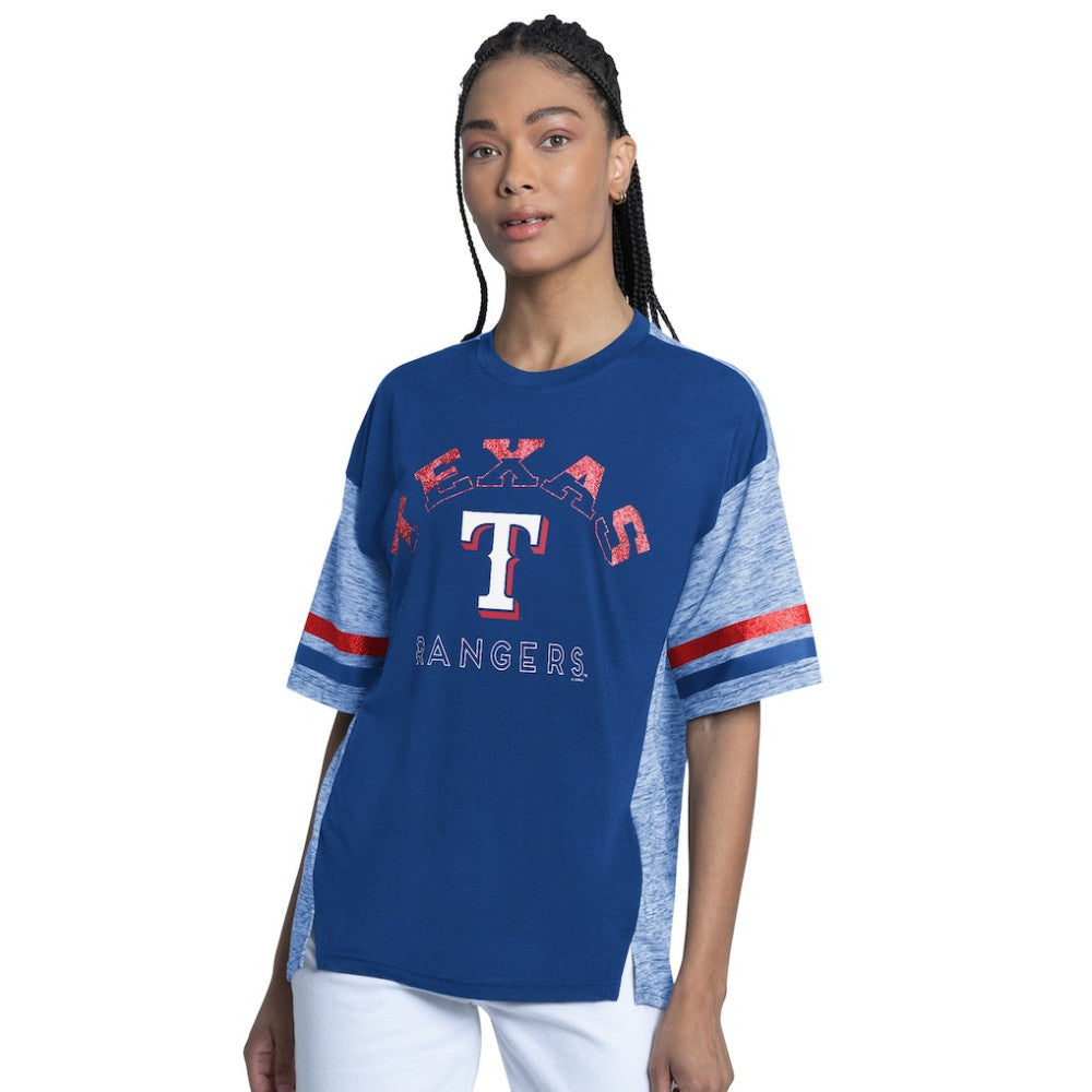 Texas Rangers G-III 4Her by Carl Banks Women's Off-Season Oversized Top - Royal