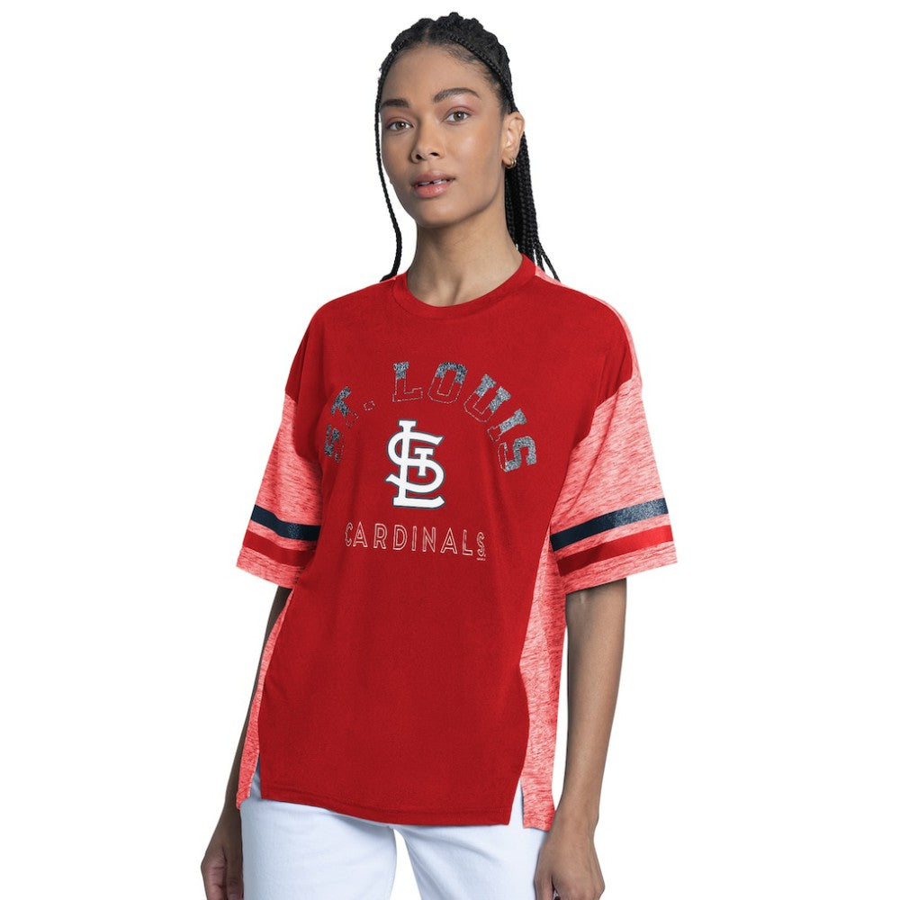 St. Louis Cardinals G-III 4Her by Carl Banks Women's Off-Season Oversized Top - Red