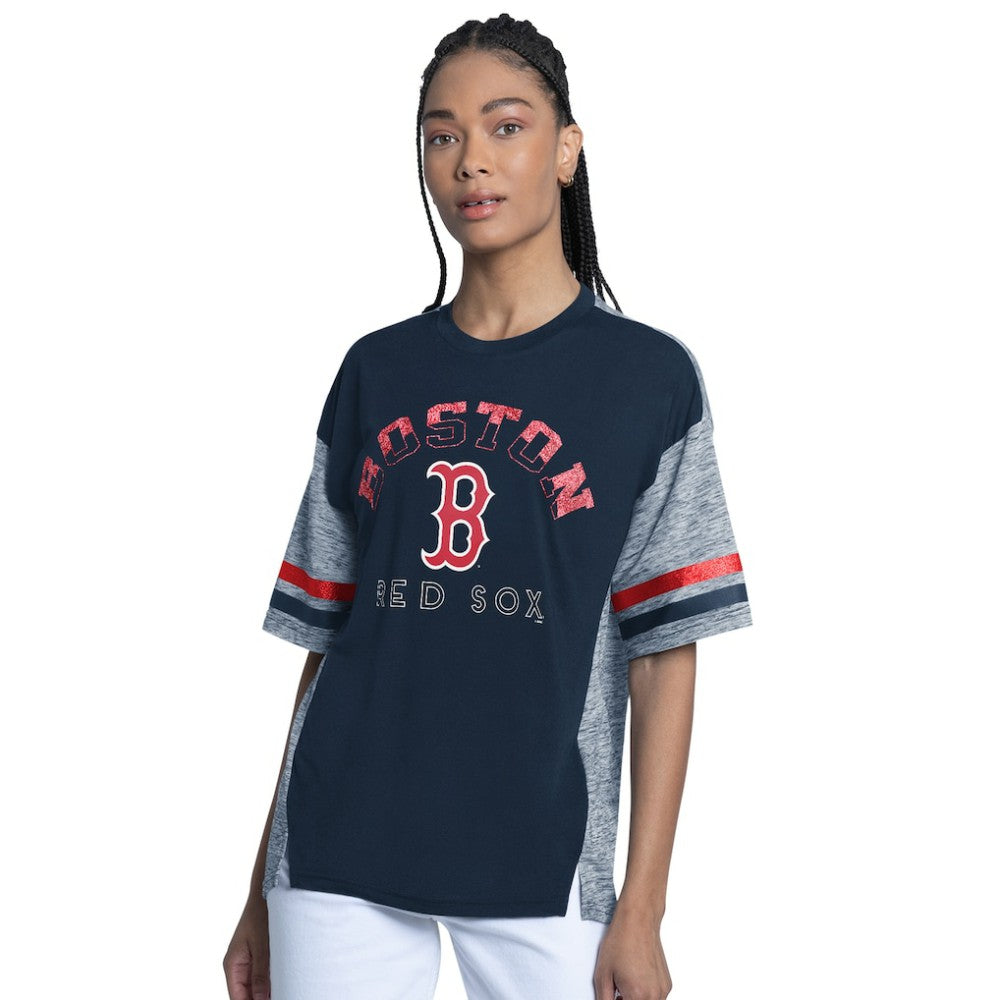Boston Red Sox G-III 4Her by Carl Banks Women's Off-Season Oversized Top - Navy