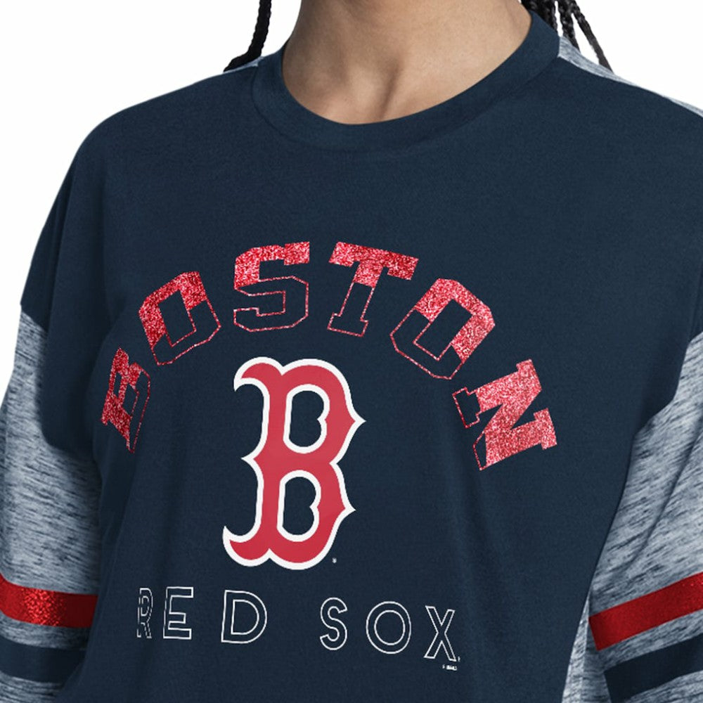 Boston Red Sox G-III 4Her by Carl Banks Women's Off-Season Oversized Top - Navy