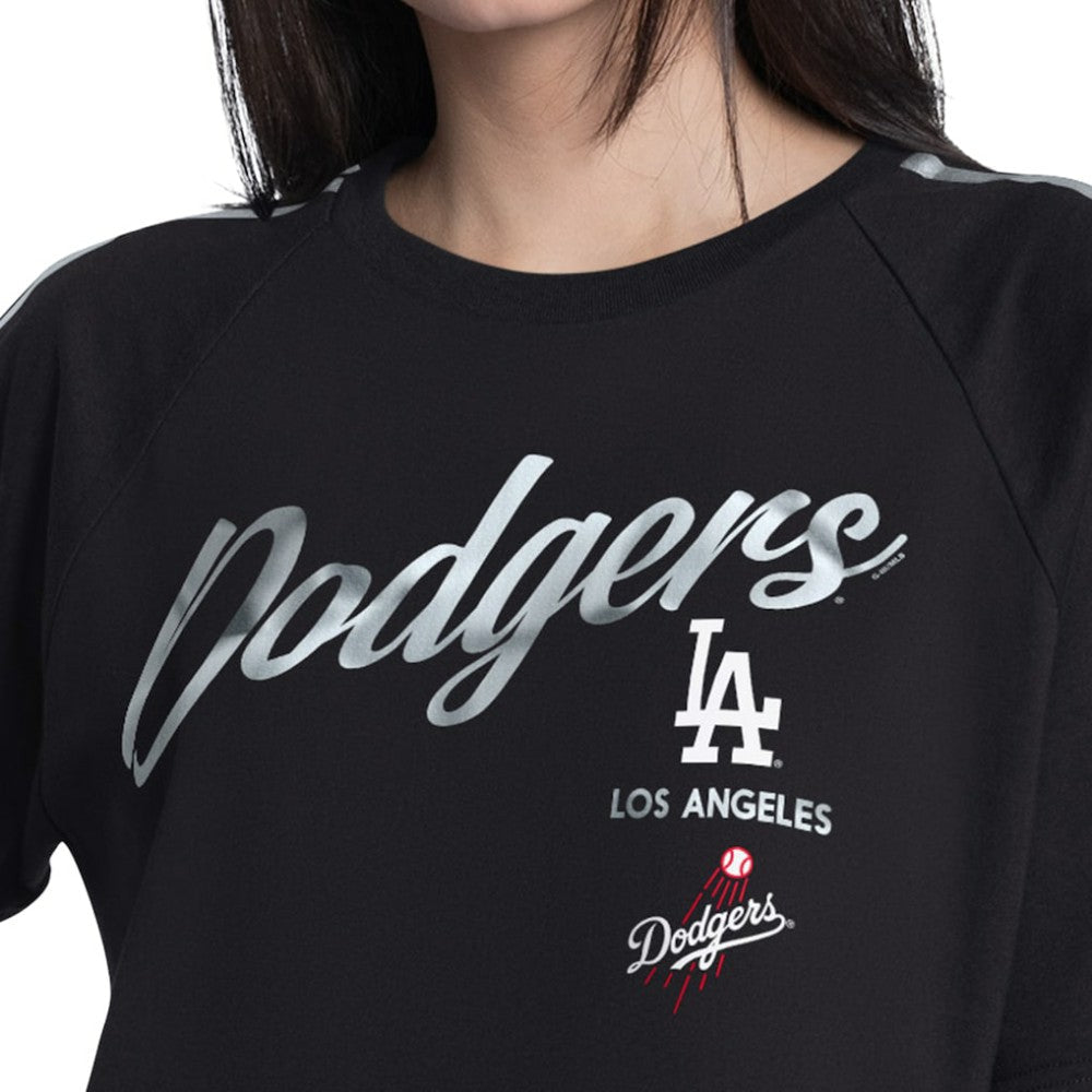 Los Angeles Dodgers G-III 4Her by Carl Banks Women's Classic Play Cropped T-Shirt - Black