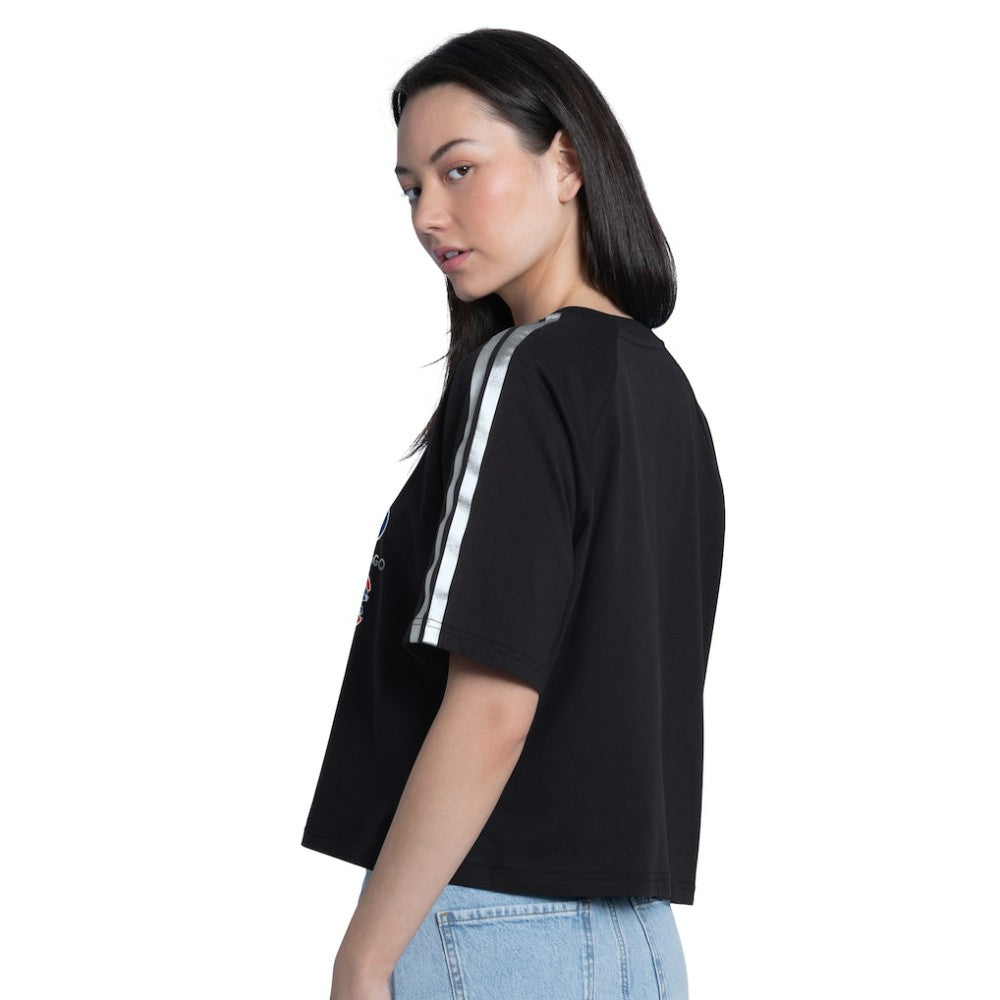 Chicago Cubs G-III 4Her by Carl Banks Women's Classic Play Cropped T-Shirt - Black