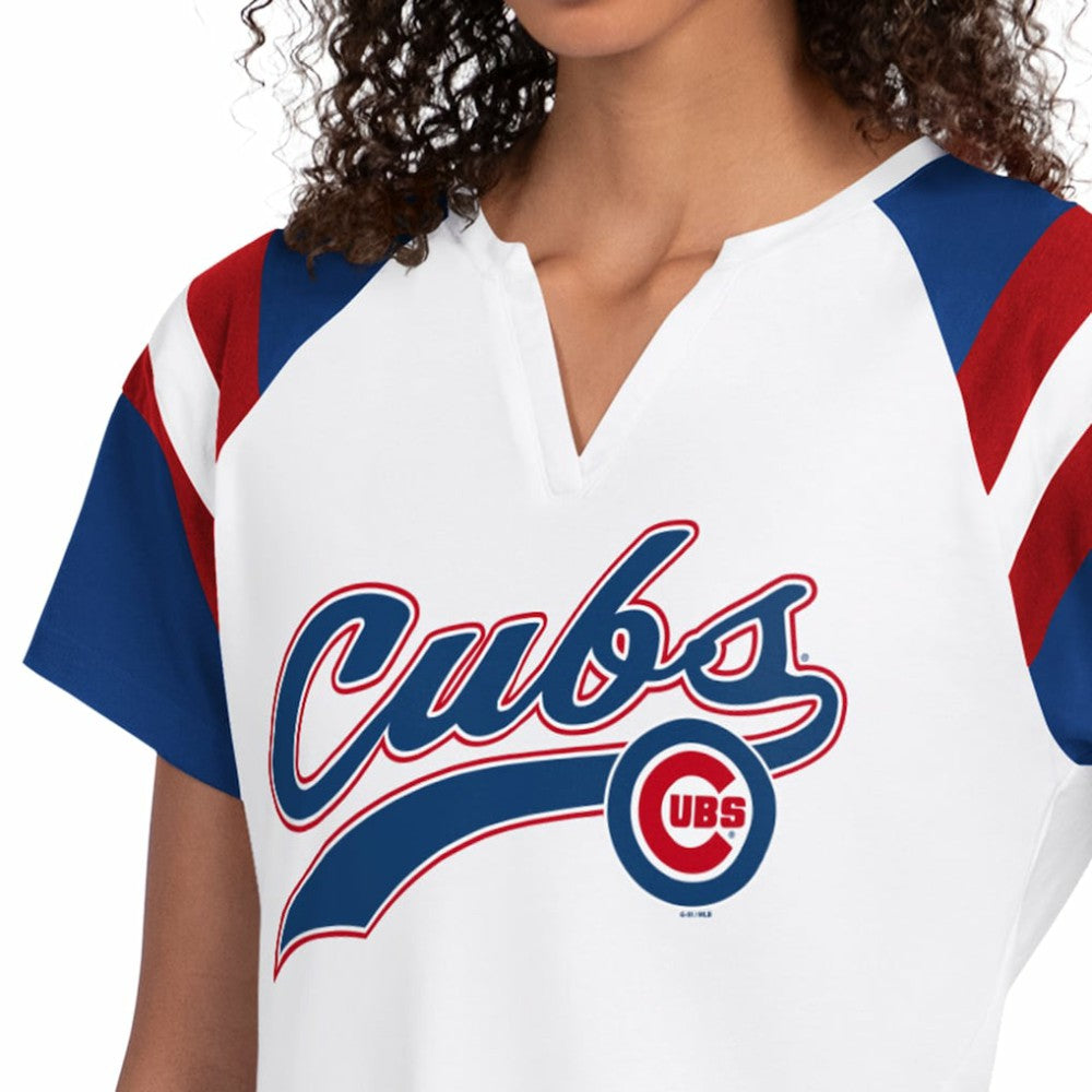 Chicago Cubs Starter Women's Game On Notch Neck T-Shirt - White