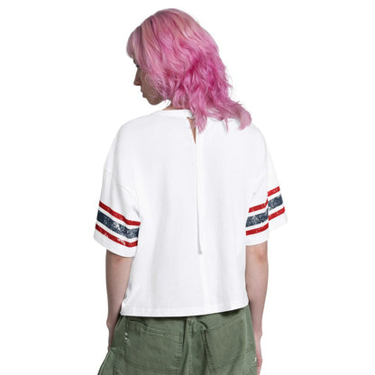 Boston Red Sox Starter Women's Cropped Hurry Up Offense T-Shirt - White