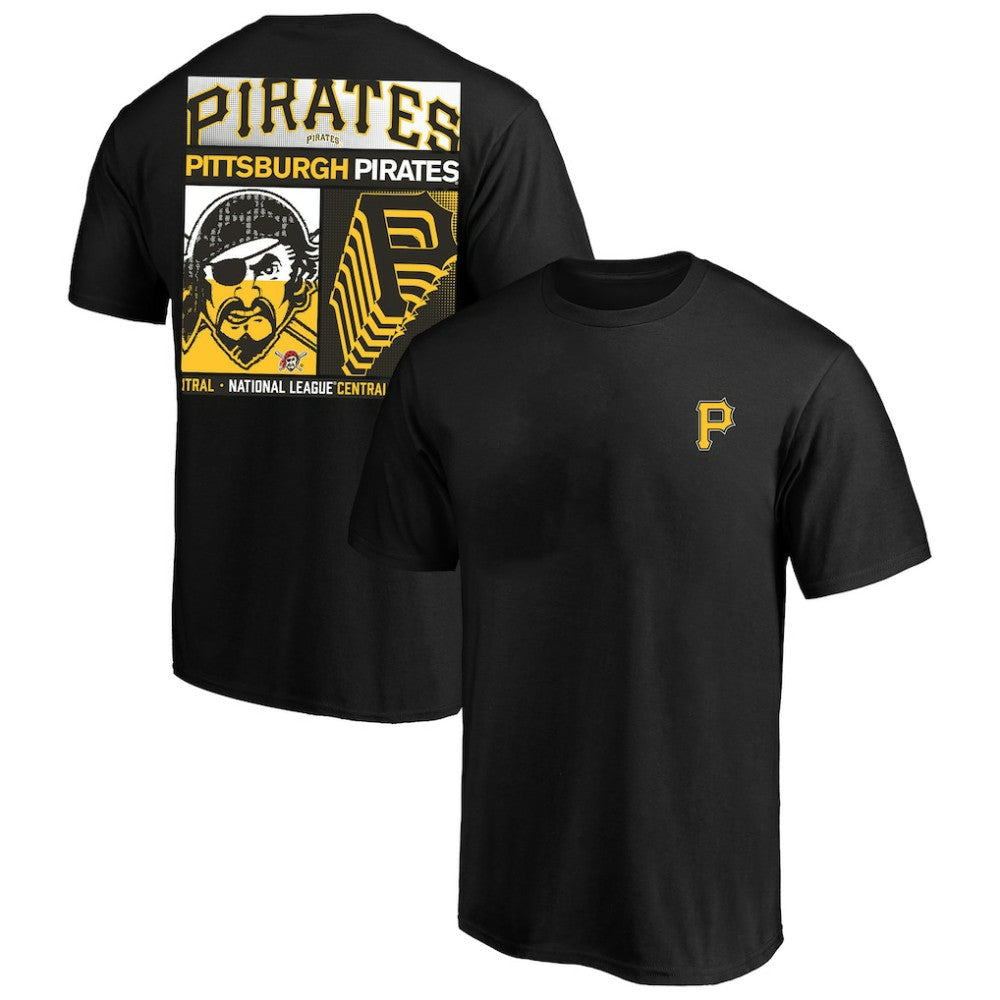 Pittsburgh Pirates Profile Big & Tall Two-Sided Graphic T-Shirt - Black