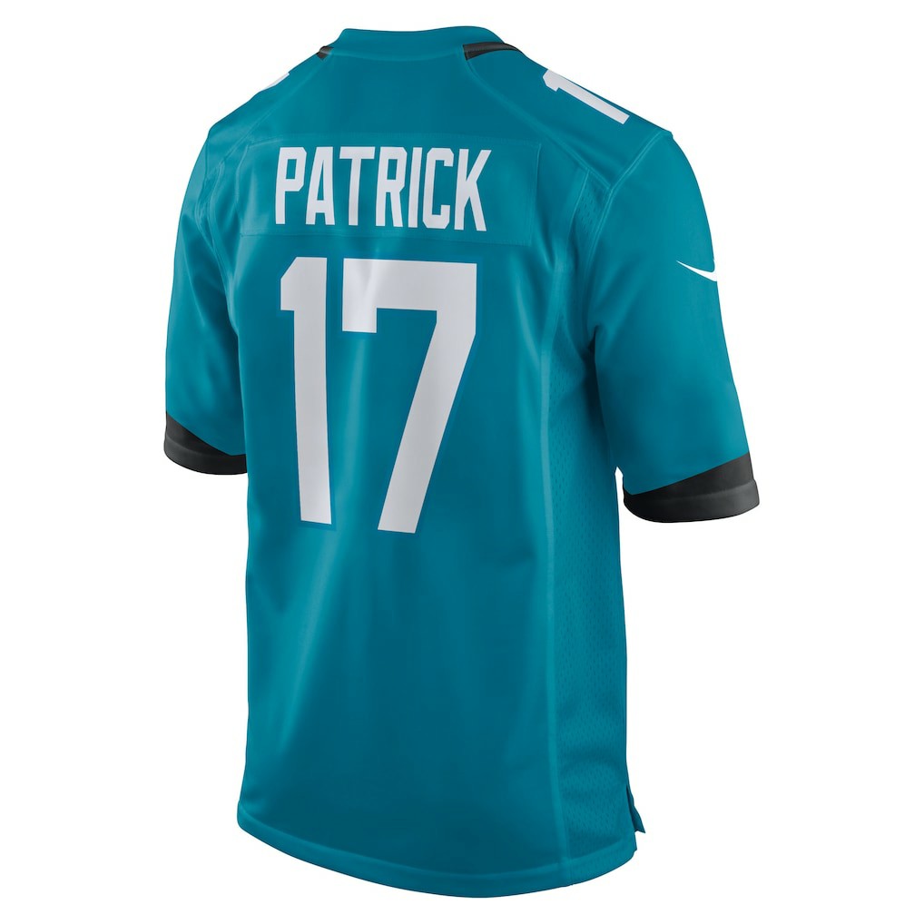 Tim Patrick Jacksonville Jaguars Team Game Jersey - Teal | Nike for sale