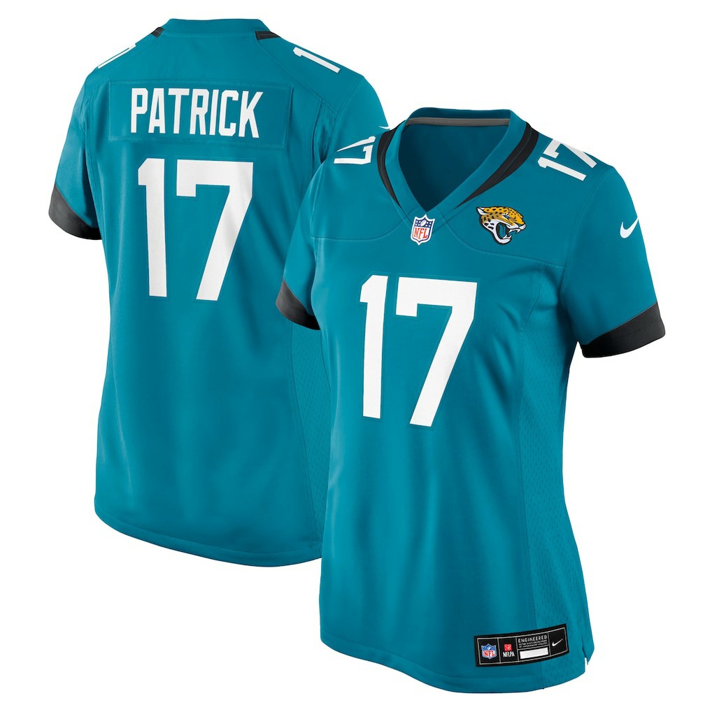 Tim Patrick Jacksonville Jaguars Women's Team Game Jersey - Teal | Nike sale