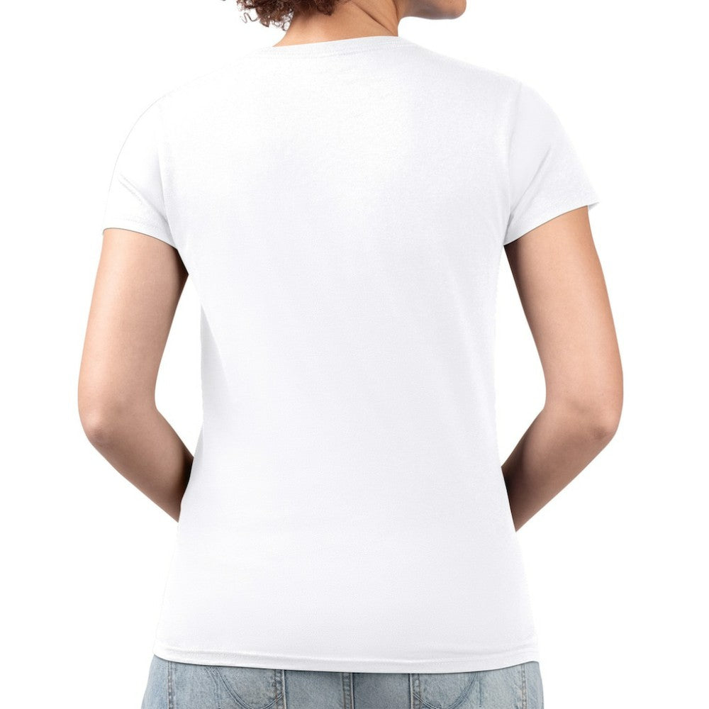 Colorado Rockies G-III 4Her by Carl Banks Women's Metallic Drop Lightweight V-Neck T-Shirt - White