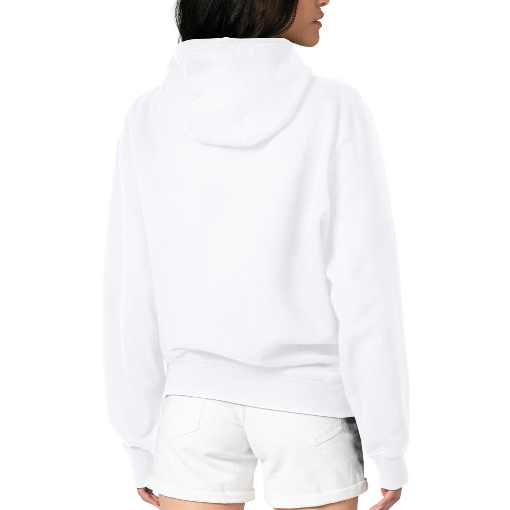 New York Mets G-III 4Her by Carl Banks Women's Metallic Drop Fleece Hoodie - White