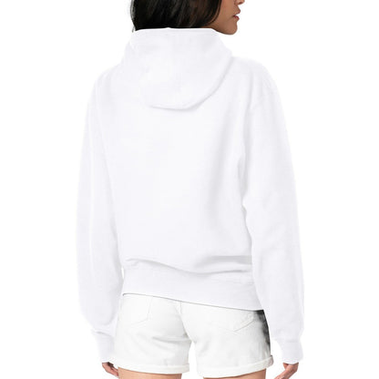 New York Mets G-III 4Her by Carl Banks Women's Metallic Drop Fleece Hoodie - White