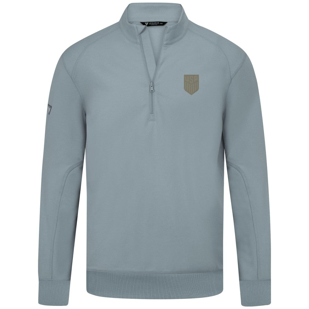 USMNT Levelwear Copper Upright Quarter-Zip Tri-Blend Fleece - Gray sale