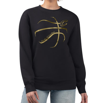 Cleveland Cavaliers G-III 4Her by Carl Banks Women's Metallic Print Basketball Sketch Fleece Sweatshirt sale - Black on sale