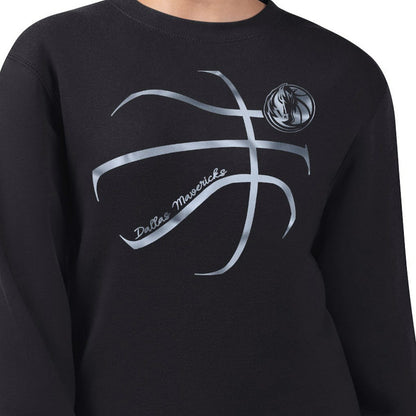 Dallas Mavericks G-III 4Her by Carl Banks Women's Metallic Print Basketball Sketch Fleece Sweatshirt sale - Black for sale