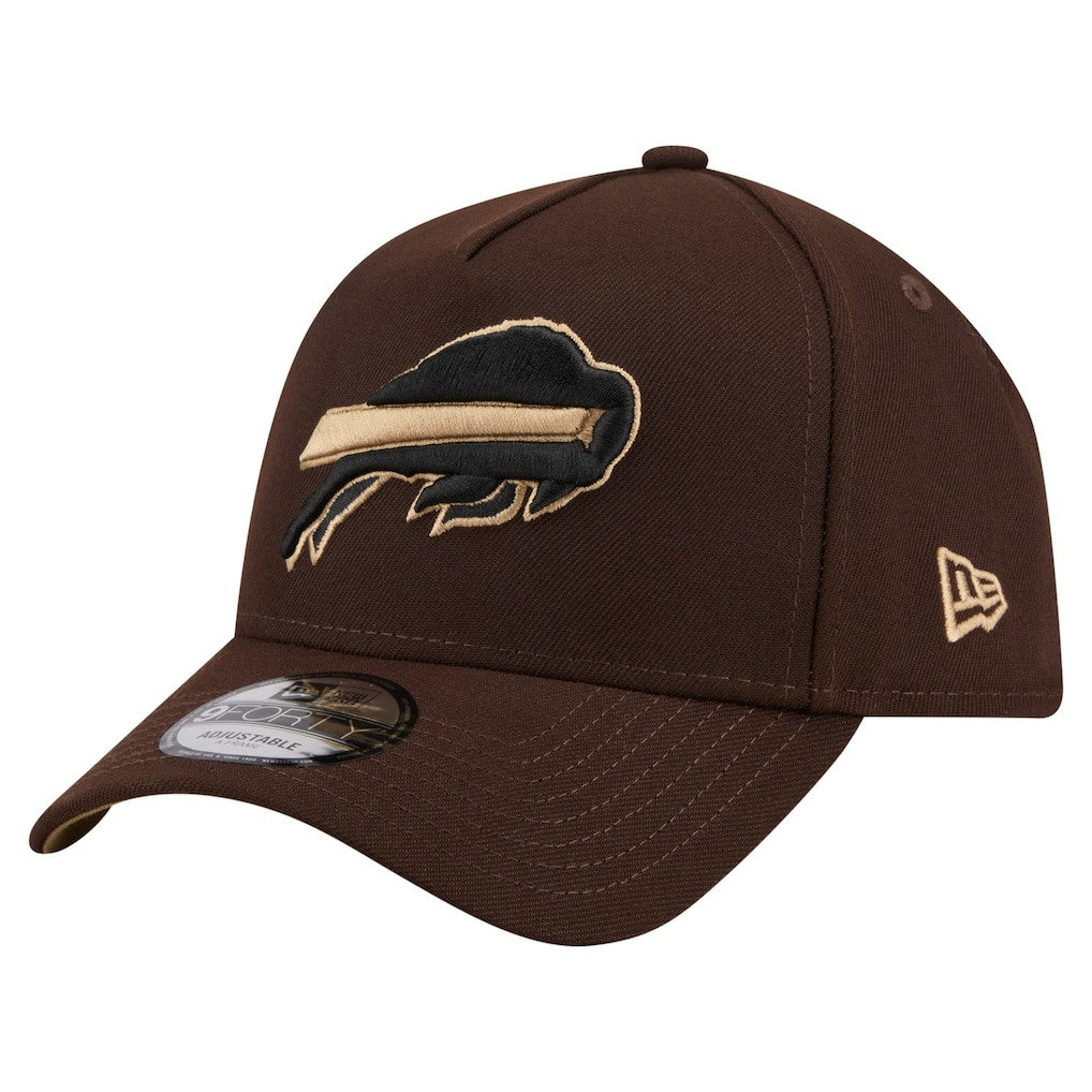 Buffalo Bills New Era Burnt Wood A-Frame 9FORTY Adjustable Hat - Dark Brown on sale