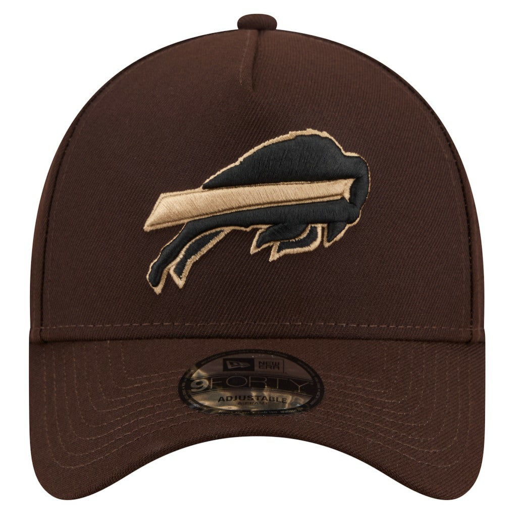 Buffalo Bills New Era Burnt Wood A-Frame 9FORTY Adjustable Hat - Dark Brown on sale