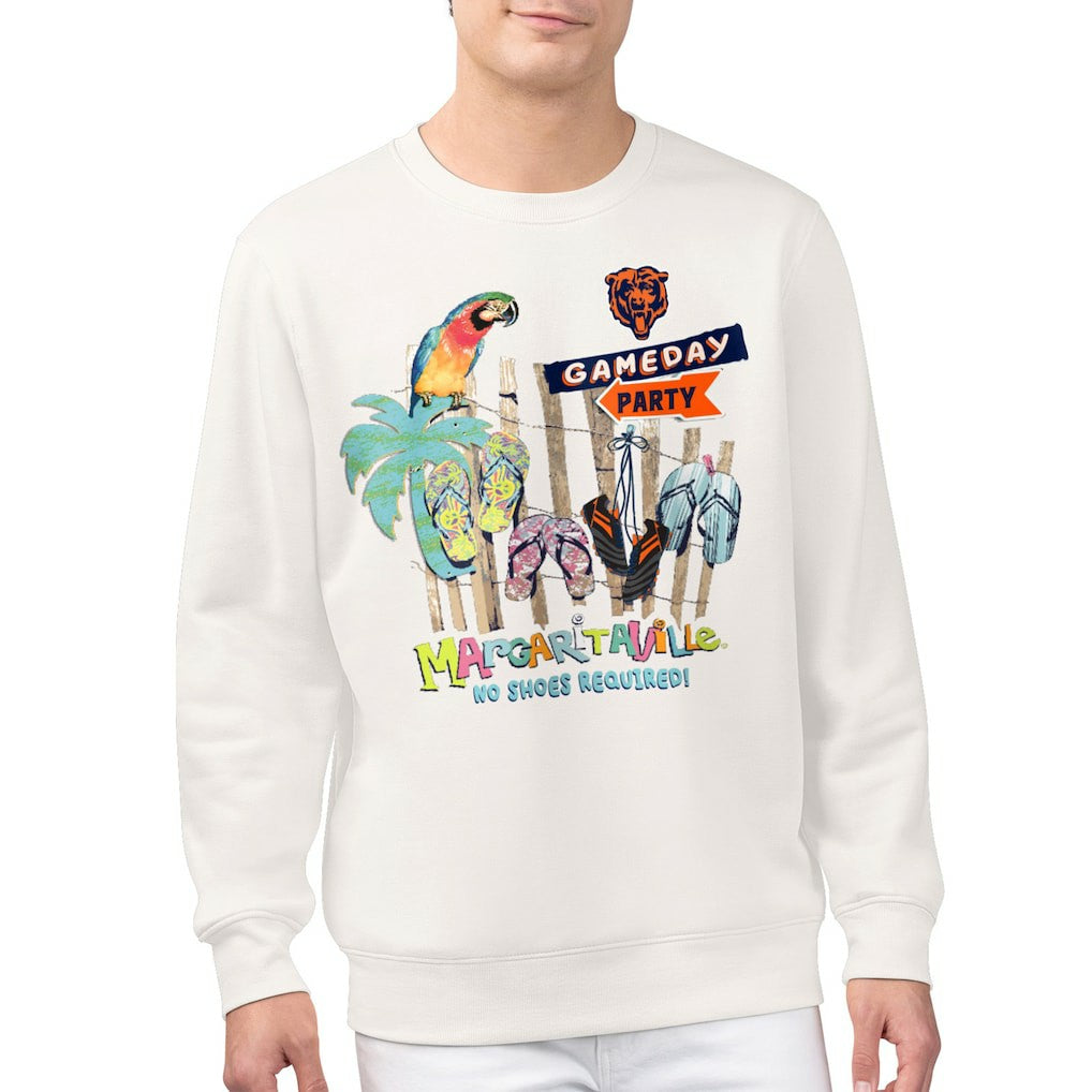 Chicago Bears Margaritaville Gameday Party Fleece Sweatshirt - Cream outlet