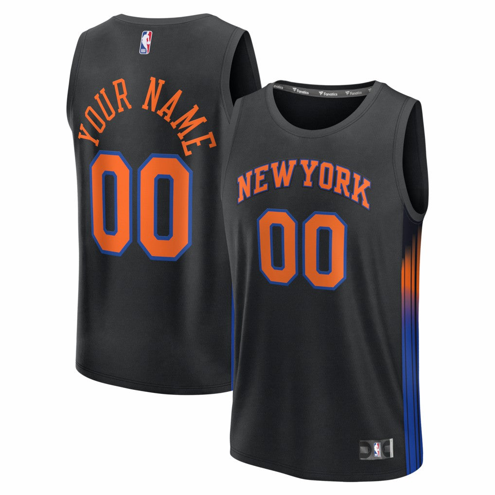 New York Knicks Youth Fastbreak Custom Jersey - Statement Edition - Black | Fanatics discount