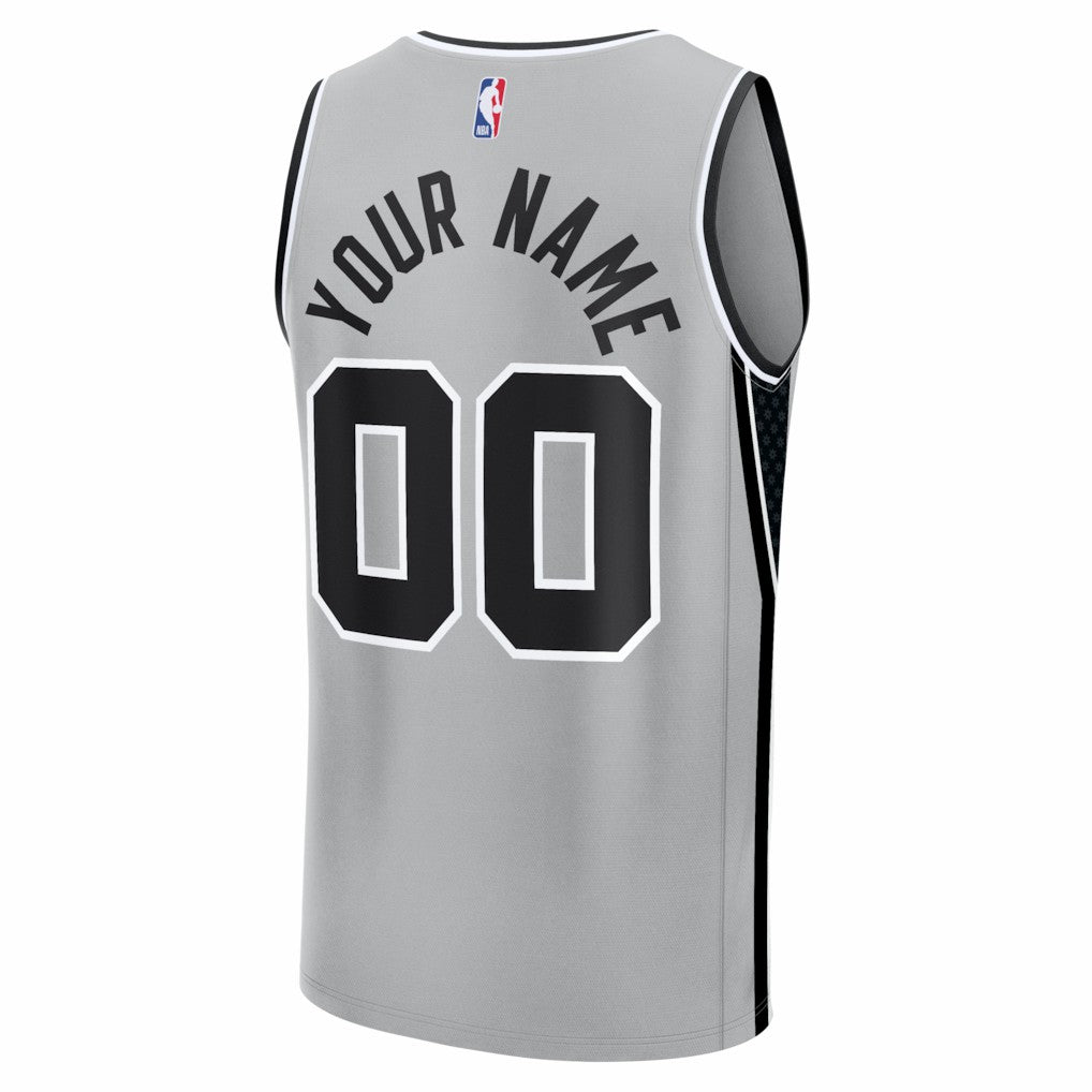 San Antonio Spurs Youth Fastbreak Custom Jersey - Statement Edition - Silver | Fanatics outlet
