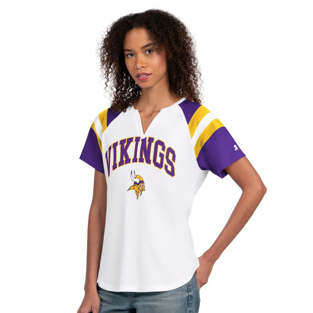 Minnesota Vikings Starter Women's Game On Notch Neck T-Shirt - White on sale