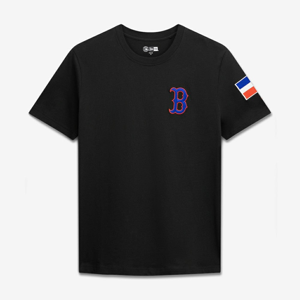 Boston Red Sox Dominican Republic Country Flag T-Shirt - Black | New Era