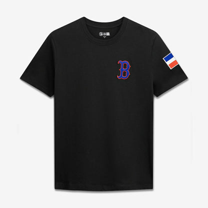 Boston Red Sox Dominican Republic Country Flag T-Shirt - Black | New Era
