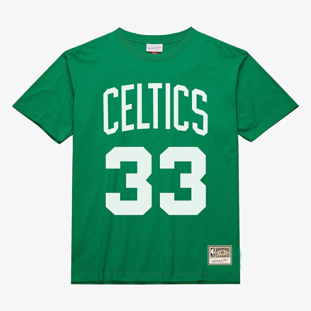 Larry Bird Boston Celtics Unisex Hardwood Classics Name & Number T-Shirt - Kelly Green | Mitchell & Ness sale