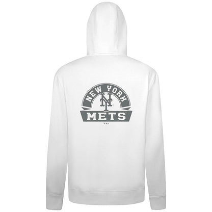 New York Mets Levelwear Podium Banner Arch Full-Zip Hoodie - White