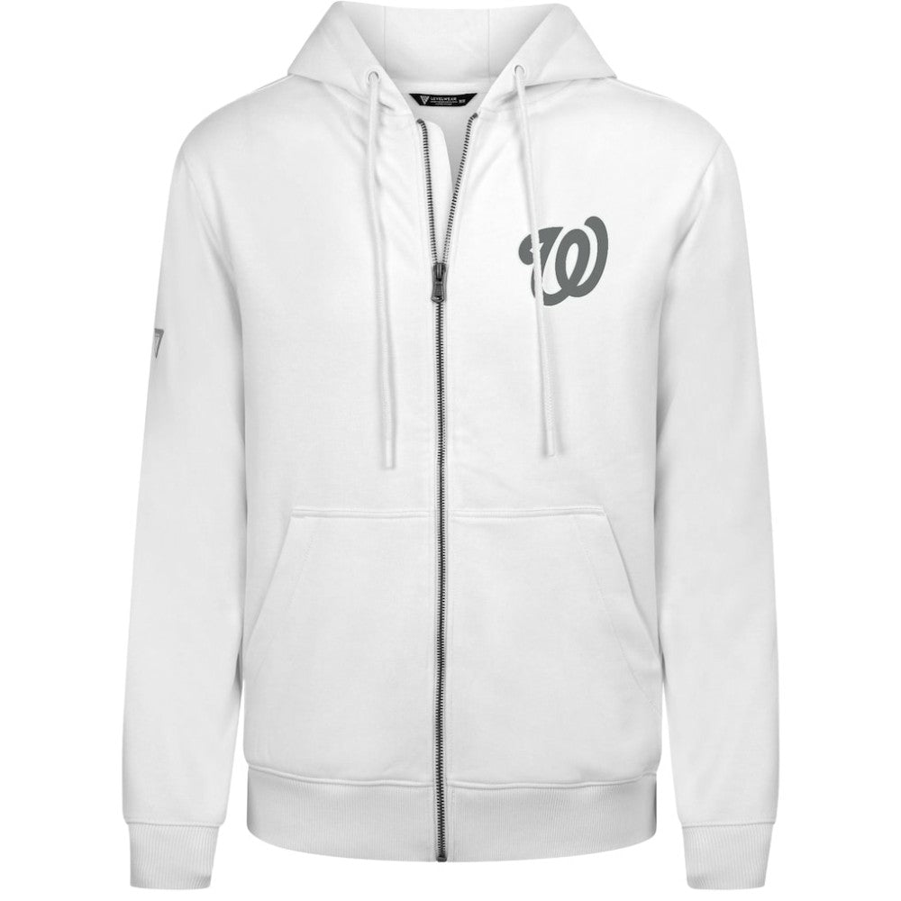 Washington Nationals Levelwear Podium Banner Arch Full-Zip Hoodie - White