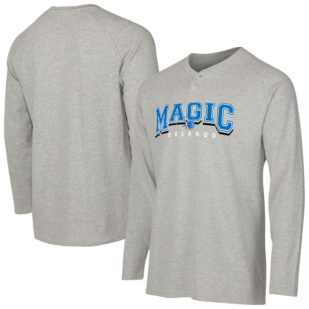 Orlando Magic Concepts Sport Hawthorn Thermal Knit Long Sleeve Henley T-Shirt - Gray discount