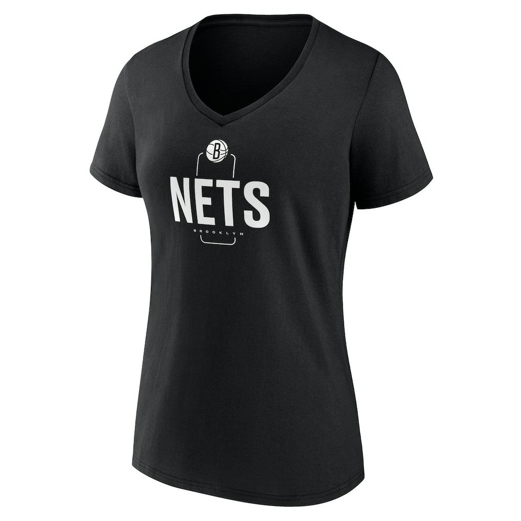 Brooklyn Nets Women's Center Court Name & Number Custom V-Neck T-Shirt - Black shop