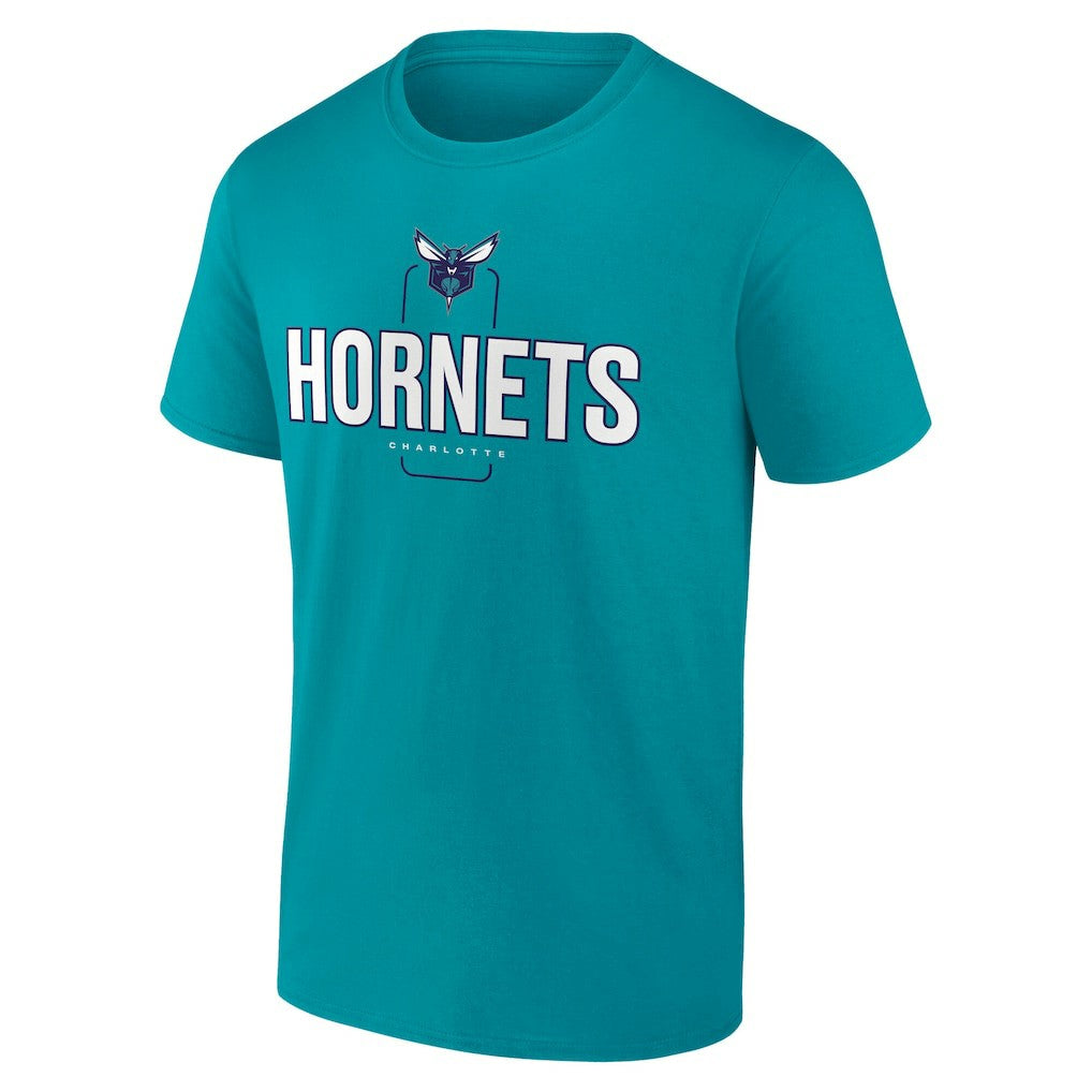 Charlotte Hornets Center Court Name & Number Custom T-Shirt - Teal sale