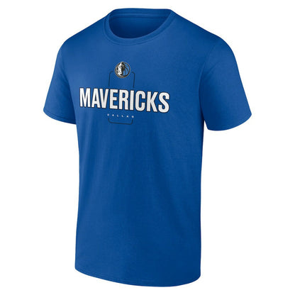 Dallas Mavericks Center Court Name & Number Custom T-Shirt sale - Blue cheap