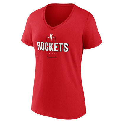 Houston Rockets Women's Center Court Name & Number Custom V-Neck T-Shirt - Red discount