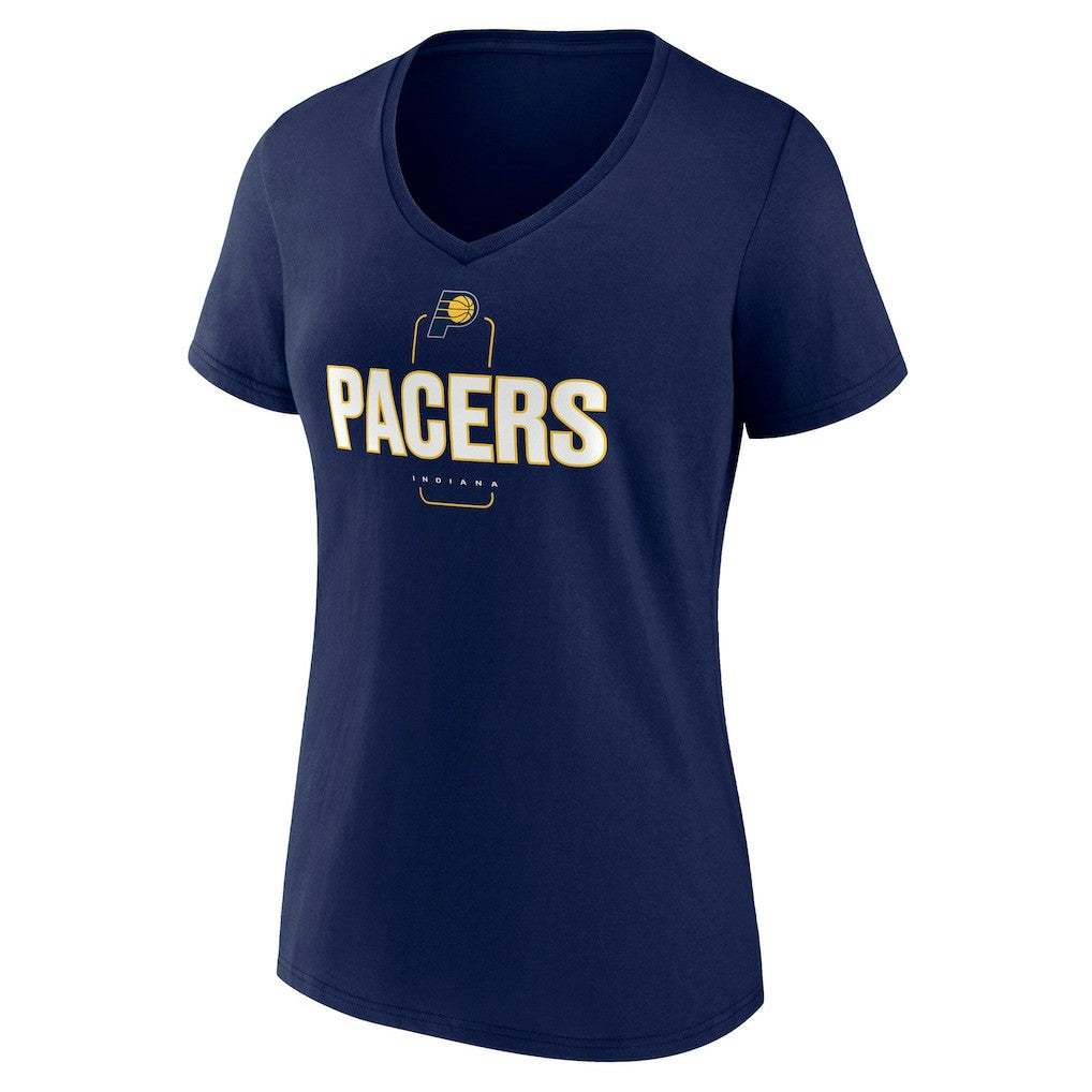 Indiana Pacers Women's Center Court Name & Number Custom V-Neck T-Shirt - Navy shop