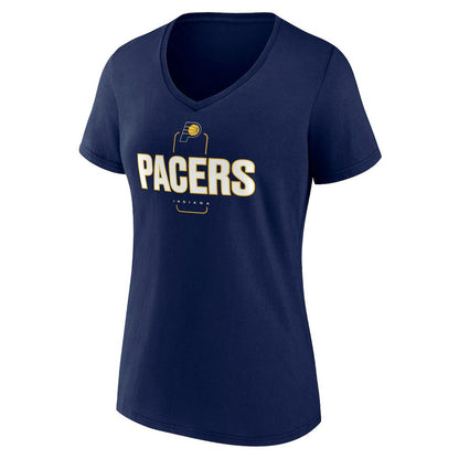 Indiana Pacers Women's Center Court Name & Number Custom V-Neck T-Shirt - Navy shop
