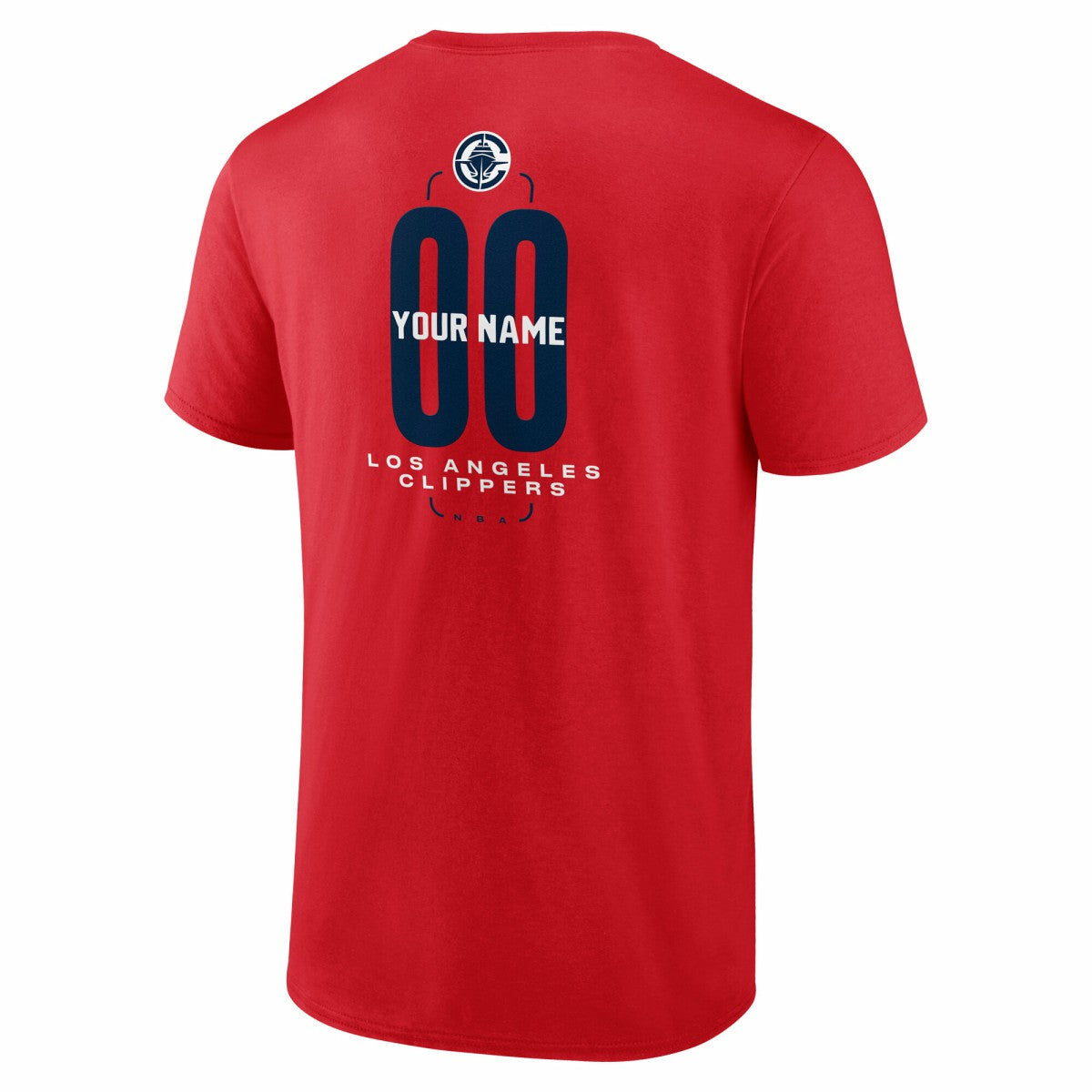 LA Clippers Center Court Name & Number Custom T-Shirt - Red shop