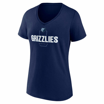 Memphis Grizzlies Women's Center Court Name & Number Custom V-Neck T-Shirt - Navy sale