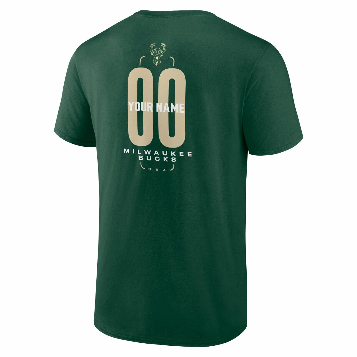 Milwaukee Bucks Center Court Name & Number Custom T-Shirt - Hunter Green shop