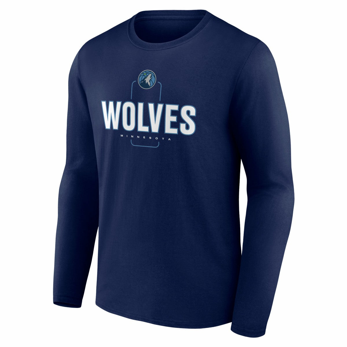 Minnesota Timberwolves Center Court Name & Number Custom Long Sleeve T-Shirt - Navy cheap