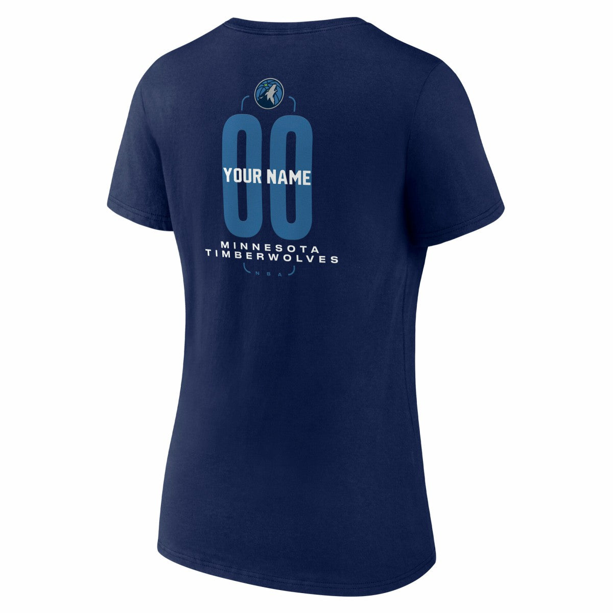 Minnesota Timberwolves Women's Center Court Name & Number Custom V-Neck T-Shirt - Navy outlet