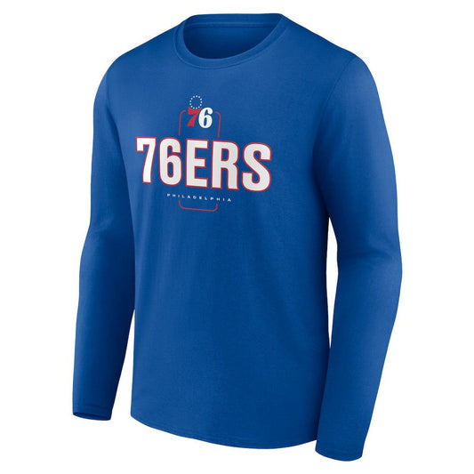 Philadelphia 76ers Center Court Name & Number Custom Long Sleeve T-Shirt - Royal online