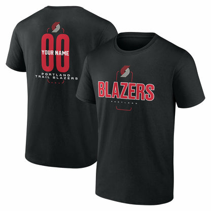 Portland Trail Blazers Center Court Name & Number Custom T-Shirt - Black online